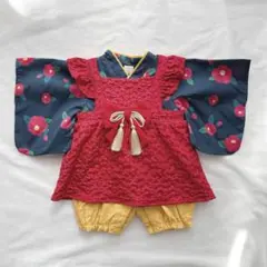 futafuta ベビー袴　70 セレモニー　ロンパース　ひな祭り　お食い初め