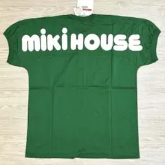 新品タグ付き ミキハウス 半袖Tシャツ Mサイズ 日本製 バックロゴ グリーンのサムネイル