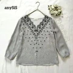 ✾anySiS エニスィス✾ 刺繍入りブラウス プルオーバー 長袖