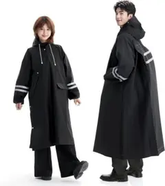 レインコート 自転車 【2026新設計 斜めファスナー・2重バイザー付き】