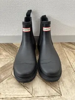 【美品】HUNTER 黒 チェルシーブーツ レインシューズUK6 25cm