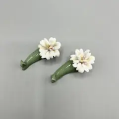 【美品】 昭和レトロ 立体 花形 箸置き 2個セット