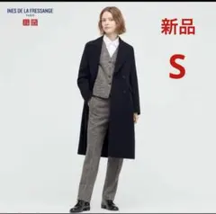 Uniqlo✖️INESブラックダブルブレストコート S