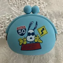 新品⭐︎スヌーピー シリコン がま口ポーチ コインケース 小銭入れ