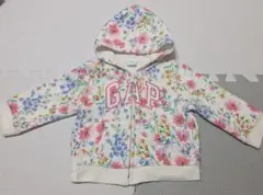 6-12m GAP 花柄 フード付きトレーナー