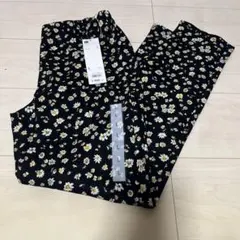 花柄スラックス Lサイズ 黒GU
