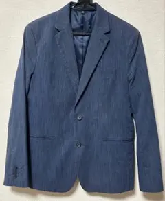 古着バナナリパブリック ネイビー ストライプ テーラードジャケット 40
