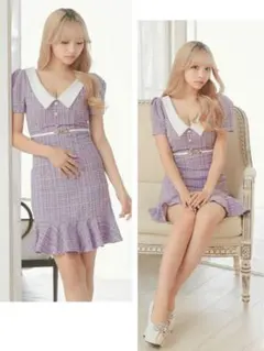 ツイードミニドレス 着用モデルまやりん(重川茉弥)