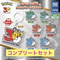 ポケモン　30th ガチャガチャ　メタルチャーム　コンプ ポケモン 30周年 メタルチャームマスコット コンプリート 全7種 ガチャ