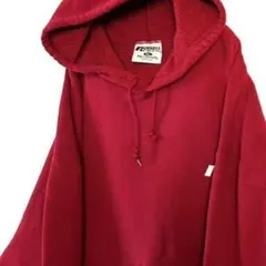 ラッセルアスレティック ロゴ 刺繍 スウェット パーカー XL レッド 古着