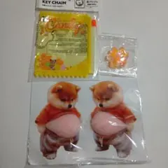 柴犬　お腹ぷにぷに　シール　お腹　ぽっこり　シリコン　肉球　キャンディバッグ