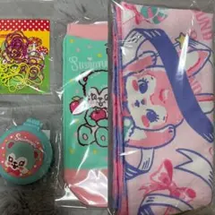 SWIMMER バスタオル ソックス ミラー＆ヘアブラシ クリップ 4点セット