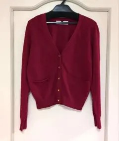 カーディガン ボルドー