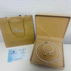 611① 貝パール ネックレス 光沢 フォーマル 冠婚葬祭 ブレスレット ピアス