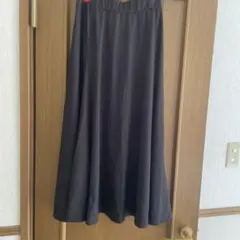 GU 黒 フレアスカート 二重構造