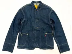 ernestoエルネスト　リネンデニム極厚　スタンドカラージャケット52新品 ernestoエルネスト リネンデニム極厚 スタンドカラージャケット52新品
