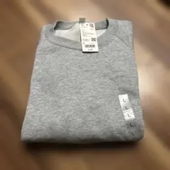 《新品》ユニクロ WOMEN スウェットクロップドシャツ グレー Lサイズ