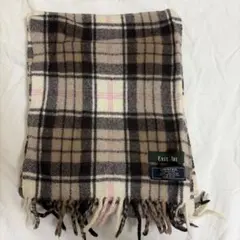 East Boy チェック柄 マフラー ラムズウール