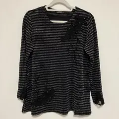 Dio high fashion ブラック　黒　トップス　ミセス　個性的　バラ