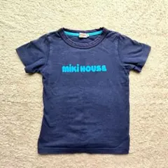 ​MIKIHOUSE ミキハウス ロゴ Tシャツ ネイビー 110 キッズ
