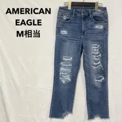 アメリカンイーグル ダメージ クラッシュ デニム パンツ ジーンズ M Y2K