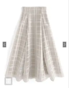 チェック柄シアーフレアスカート(tu1082)