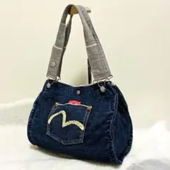 ☆レア・未使用級☆ EVISU エヴィス デニムトートバッグ ロゴデザイン