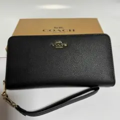 COACH コーチ 長財布 ブラック レザー C4451