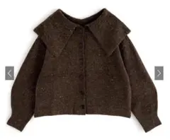 GRL グレイル ビッグカラーニットカーディガン[kz347] タグ付き