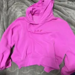 GAP フード付き クロップドパーカー ピンク