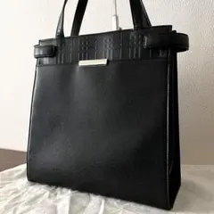 バーバリー ハンドバッグ ブラック 黒 レザー ノバチェック 金具 本革