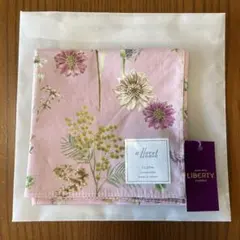 LIBERTY 花柄ハンカチ ピンク