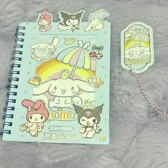 シナモロール キャラクターシール付きノート　Sanrio