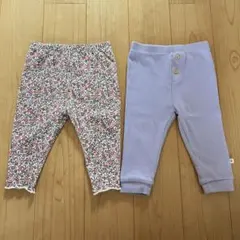 NEXT レギンス 花柄 パープル 2枚セット 74