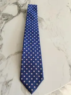 TAKEO KIKUCHI ネイビー ドット ネクタイ