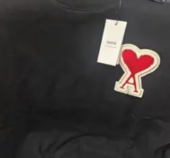 【新品】AMI PARIS トレーナー ハート刺繍 ブラック M