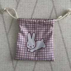 一番くじ　ミッフィー　巾着　ギンガムチェック 赤　ピンク　ポーチ