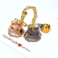 1点のみ★ハロウィンめんだこ バッグチャーム 透明感のあるうる艶メンダコ