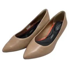 【美品】ロックポート (23) パンプス ポインテッドトゥ ローヒール 本革