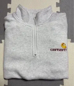 Carhartt グレー ハーフジップ トレーナー L