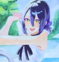 手描きイラスト.チェンソーマン.レゼ.A4