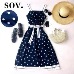 Sov. オリジナルリボン柄プリントサテンワンピース - メルカリ
