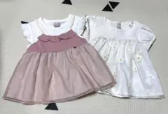 美品！プティマイントップス2枚セット　フリル　花柄
