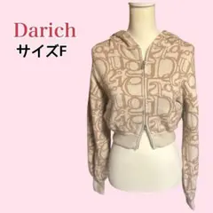 Darich y2k パターンニット パーカー ダブルジップ ショート丈のサムネイル