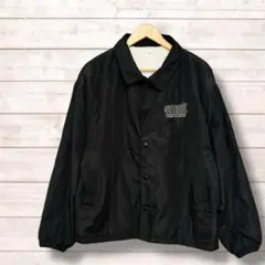 【ブラウニー】グラフィックボアコーチジャケット　M　オーバーサイズ　黒ブラック