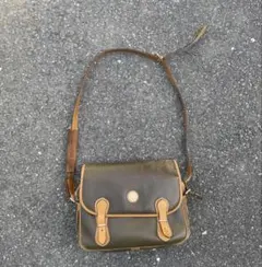 90's 00's archive オリーブグリーン レザー ショルダーバッグ