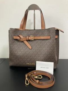MICHAEL KORS ブラウン ショルダーバッグ - メルカリ