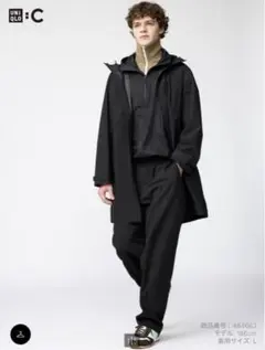 新品♡UNIQLO タックワイドテーパードパンツ ブラック