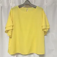 BLISS POINT ダブルフリル袖ブラウス　Lサイズのサムネイル