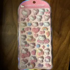 コットンパフィーシール　キティ　ヒョウ柄　サンリオ hello kitty